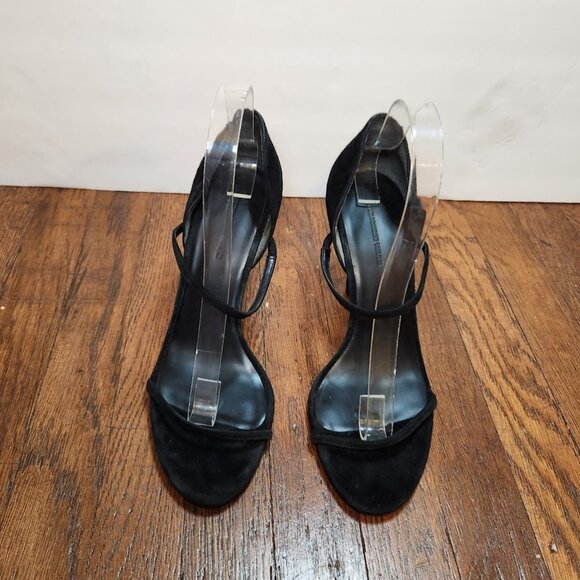 Alexander Wang Strappy Black Suede Stilettos - Picture 4 of 9